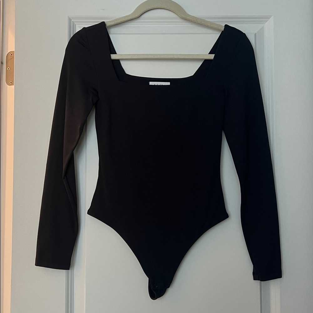 Aritzia Black Long Sleeve Bodysuit
